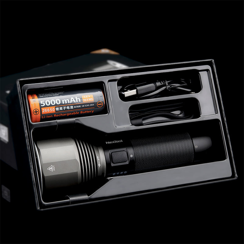 Outdoor Strong Light Flashlight 2000 Lumens Rechargeable Super Bright Flashlight