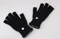 Black Fingertip Colorful Glowing Gloves