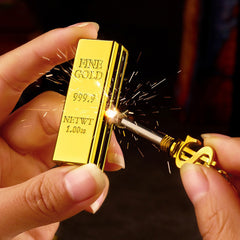 Gold Metal Ligher Multifunctional Waterproof Gold Bar Ten Thousand Matches Kerosene Lighter