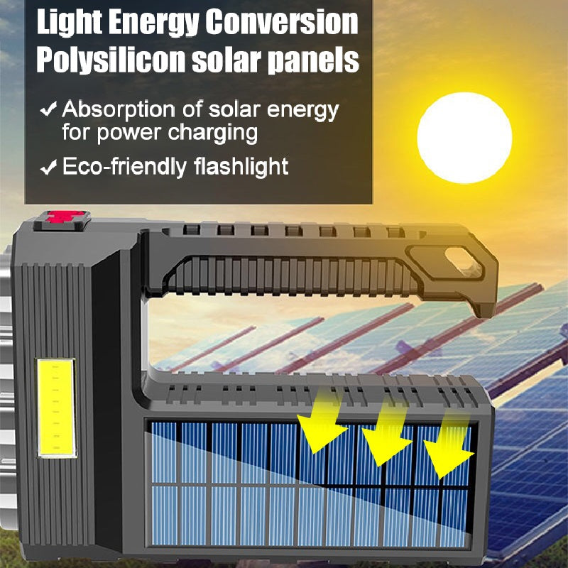 Solar Rechargeable LED Flashlight