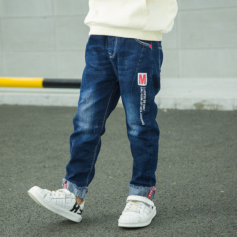 Boy's Cuffed Jeans