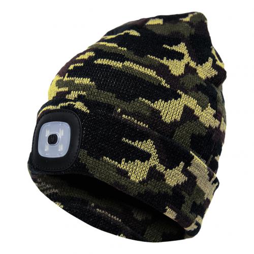 Knit Winter Warm Hat with Integrated LED Light