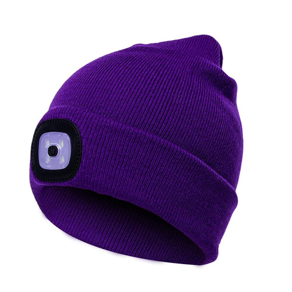 Knit Winter Warm Hat with Integrated LED Light