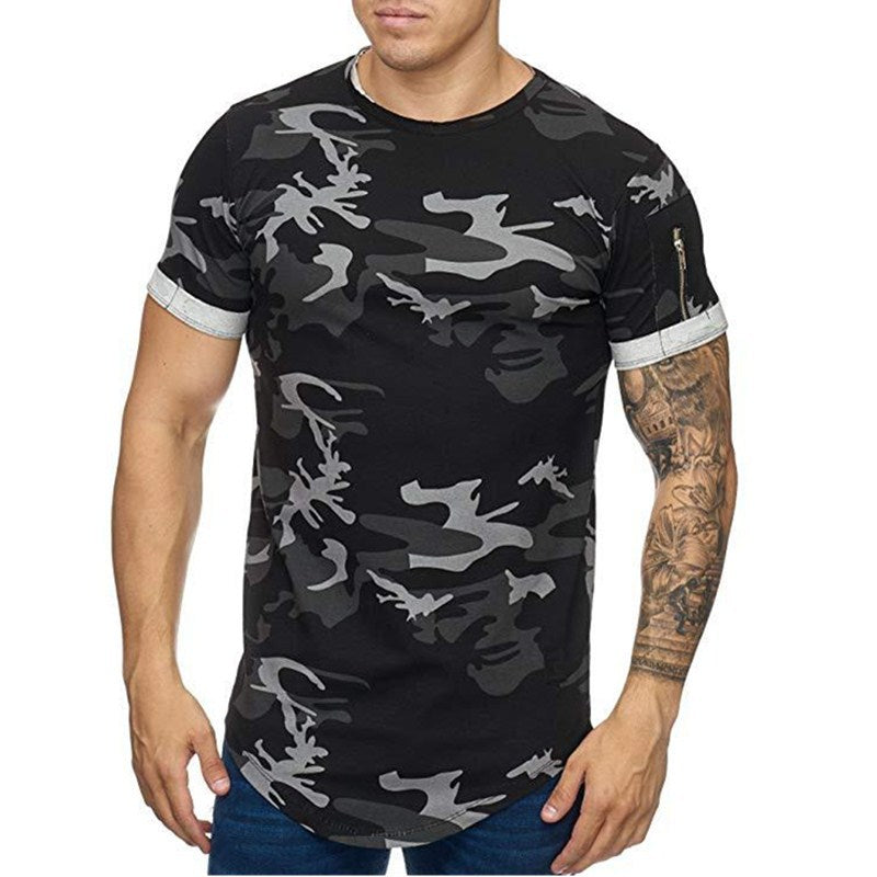 Men's Casual Camo Short Sleeved T-Shirt