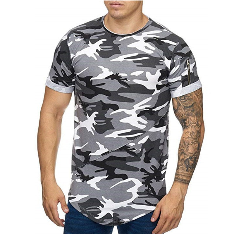 Men's Casual Camo Short Sleeved T-Shirt