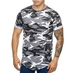 Men's Casual Camo Short Sleeved T-Shirt