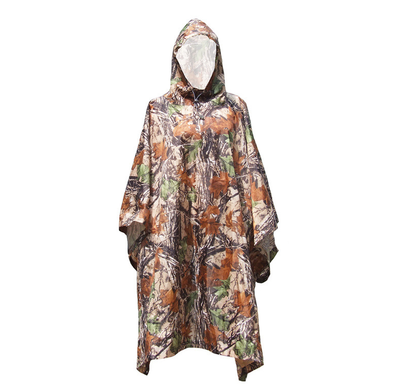 Jungle Camo Outdoors Hiking Poncho