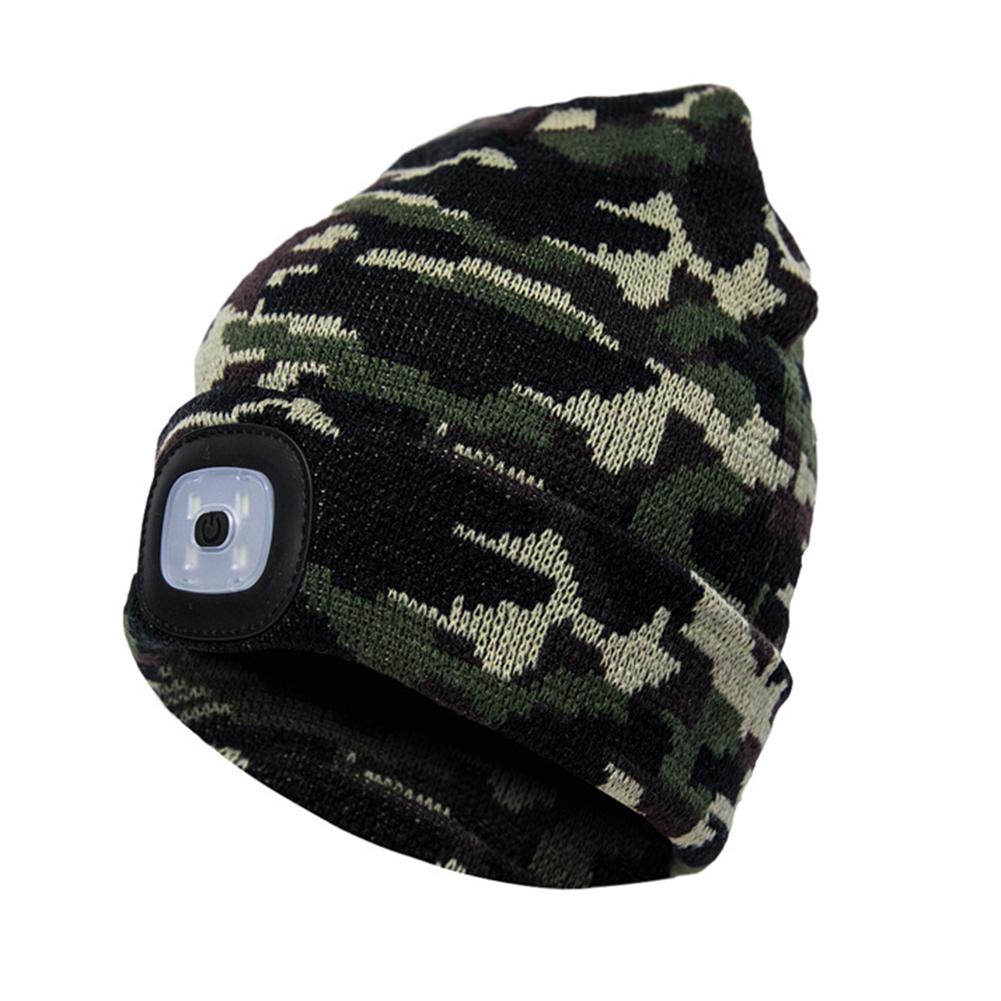 Knit Winter Warm Hat with Integrated LED Light