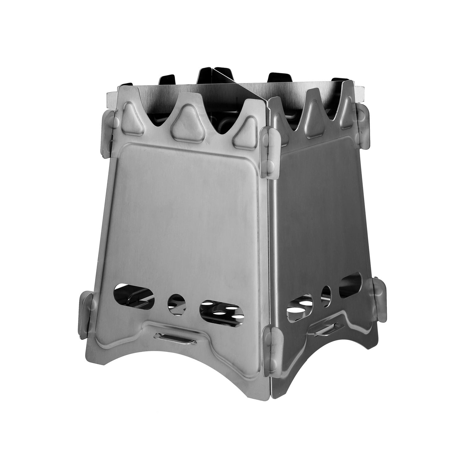 Small and Portable Camping Stainless Steel or Titanium Wood Fueled Stove