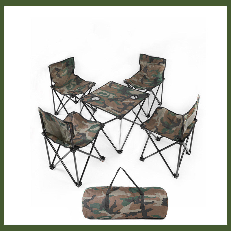 Outdoor Portable Folding Chairs and Table Set