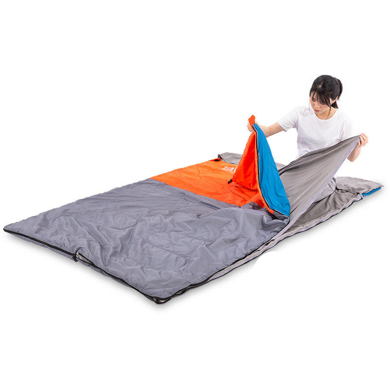 Cotton Sleeping Bag with 2 Inflatable Pillows