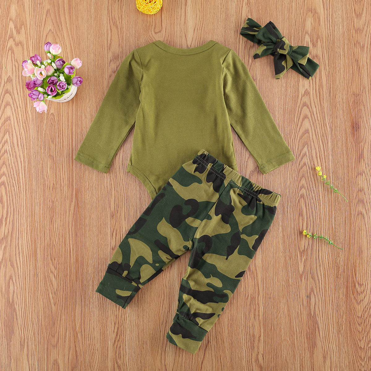Baby's Camouflage Printed Clothing Set