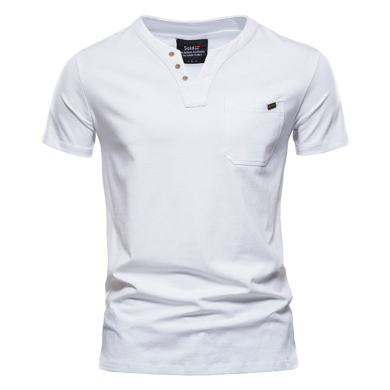 Men's Button Up T-Shirt