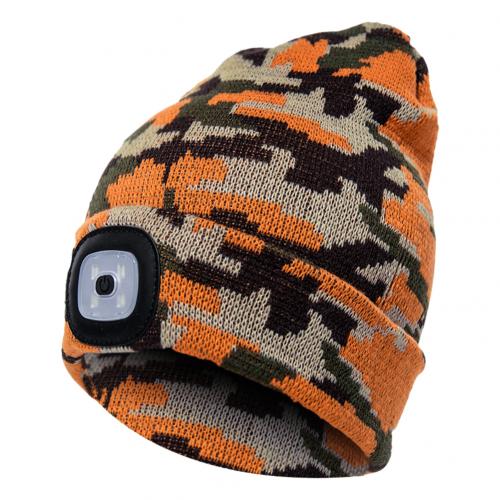 Knit Winter Warm Hat with Integrated LED Light