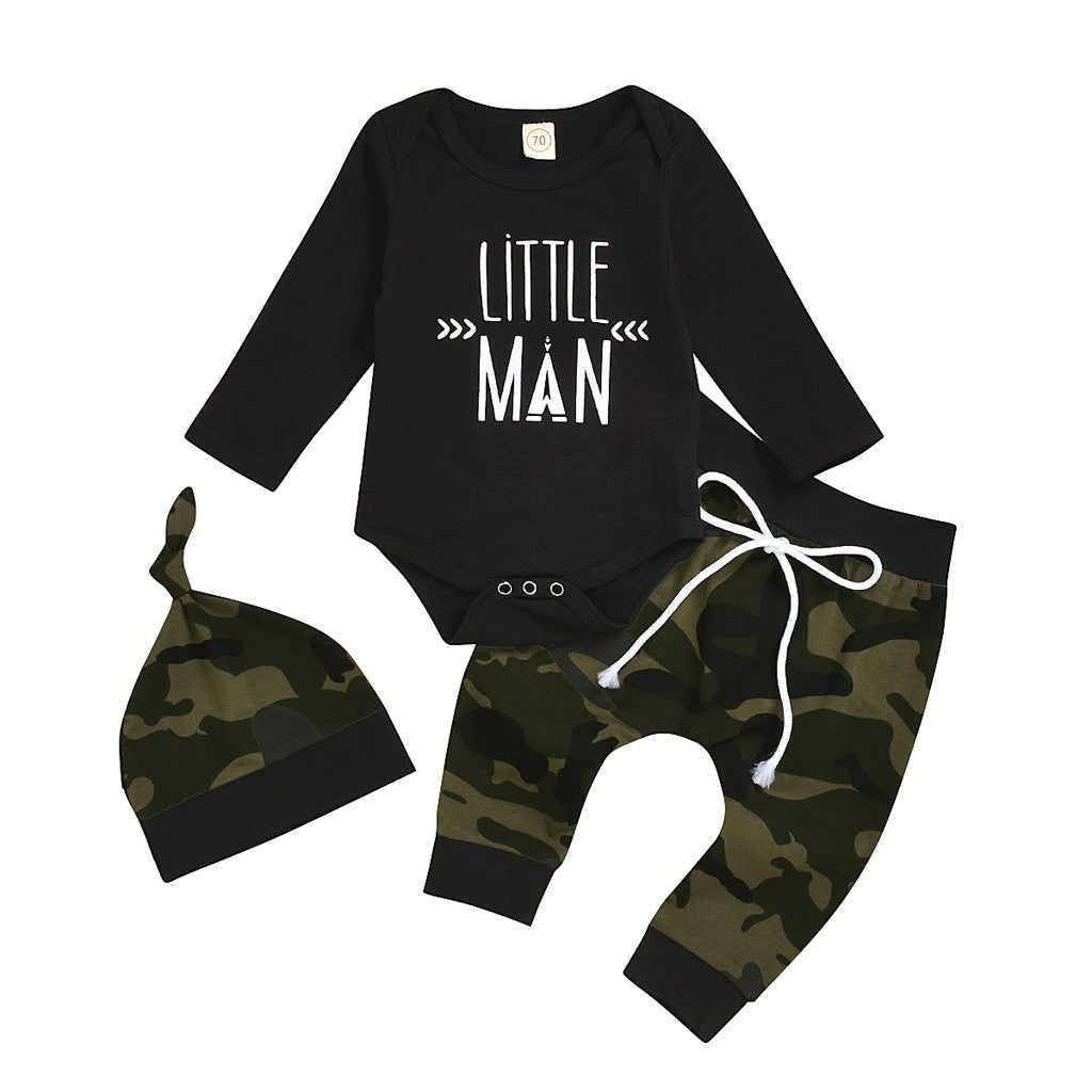 Boy's "Little Man" Top and Pants Set