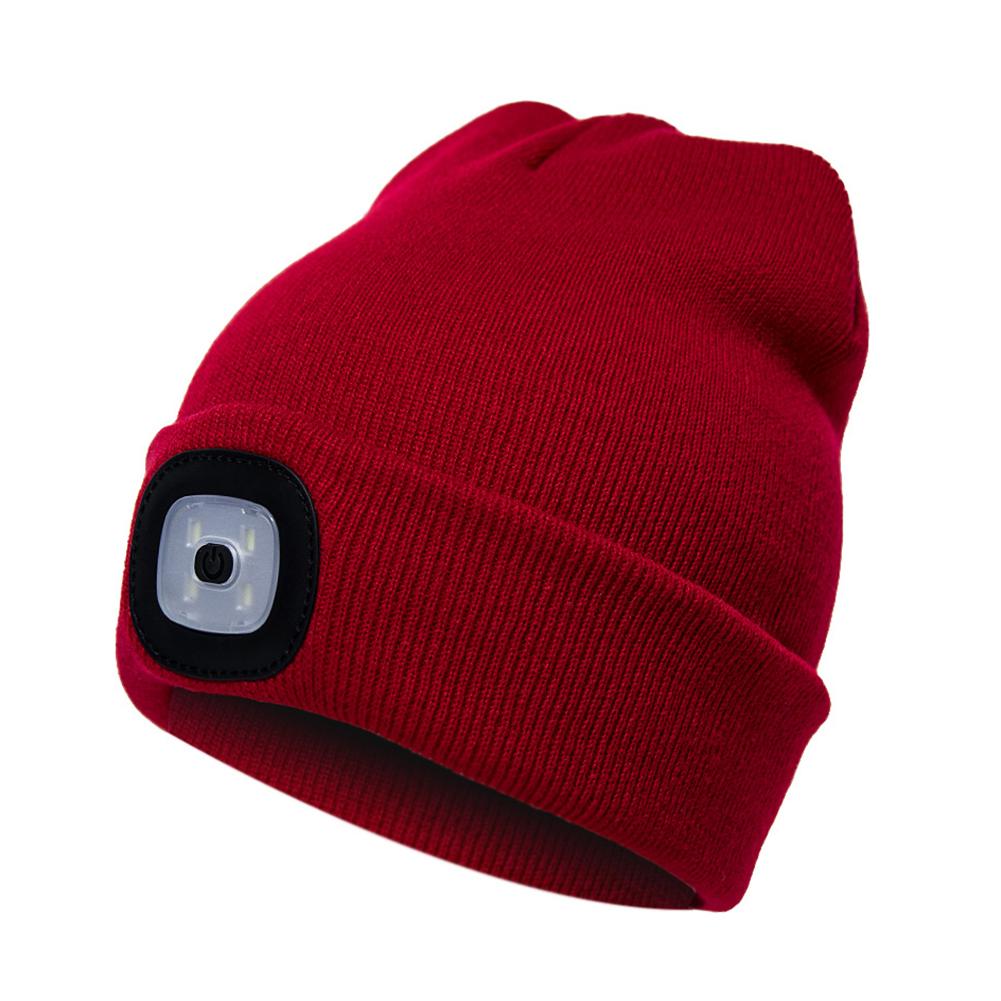 Knit Winter Warm Hat with Integrated LED Light