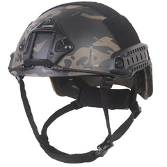 Military Airsoft Camo Black Combat Helmet