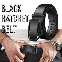 Men's Leather Adjustable Automatic Buckle Belt