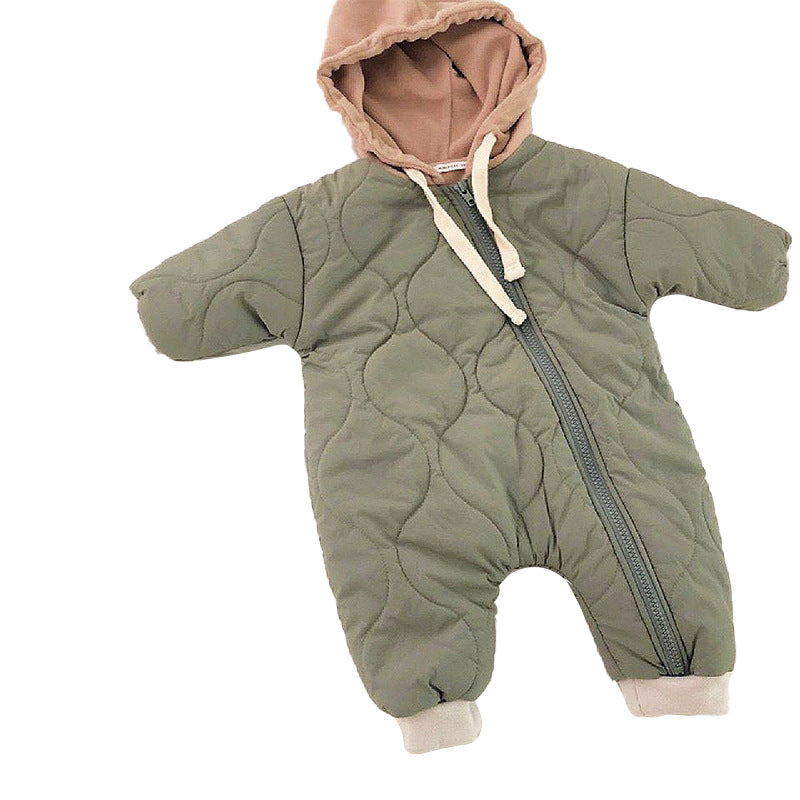 Baby's Padded Quilted Jumpsuit