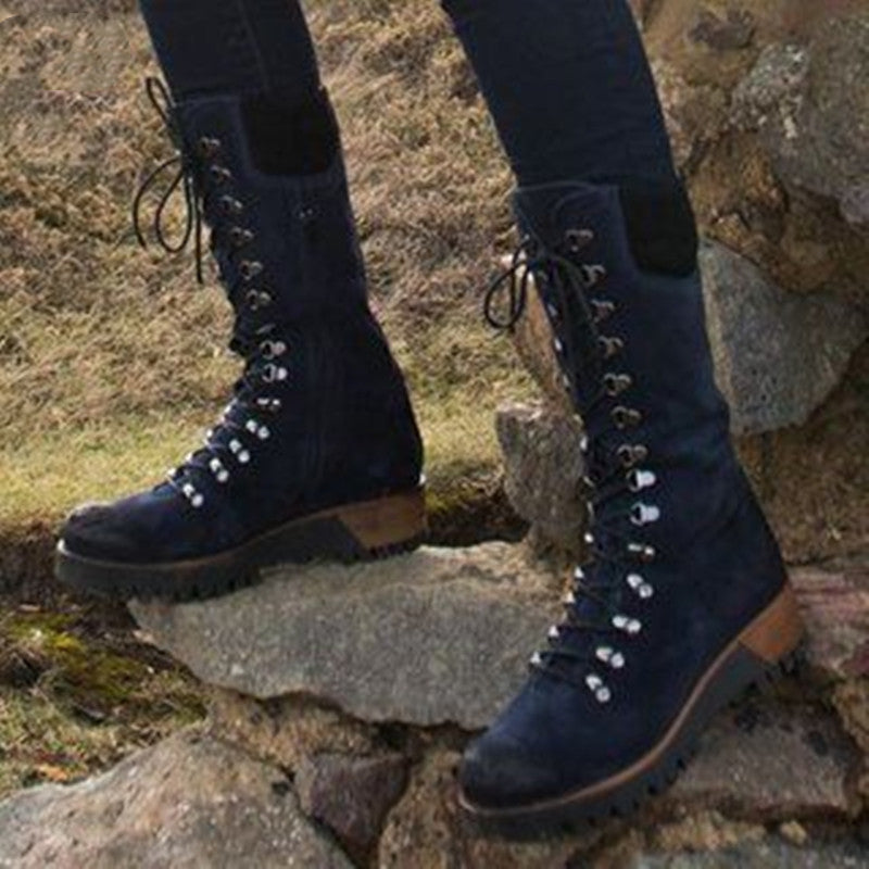Women's Lace-Up Combat Style Boots