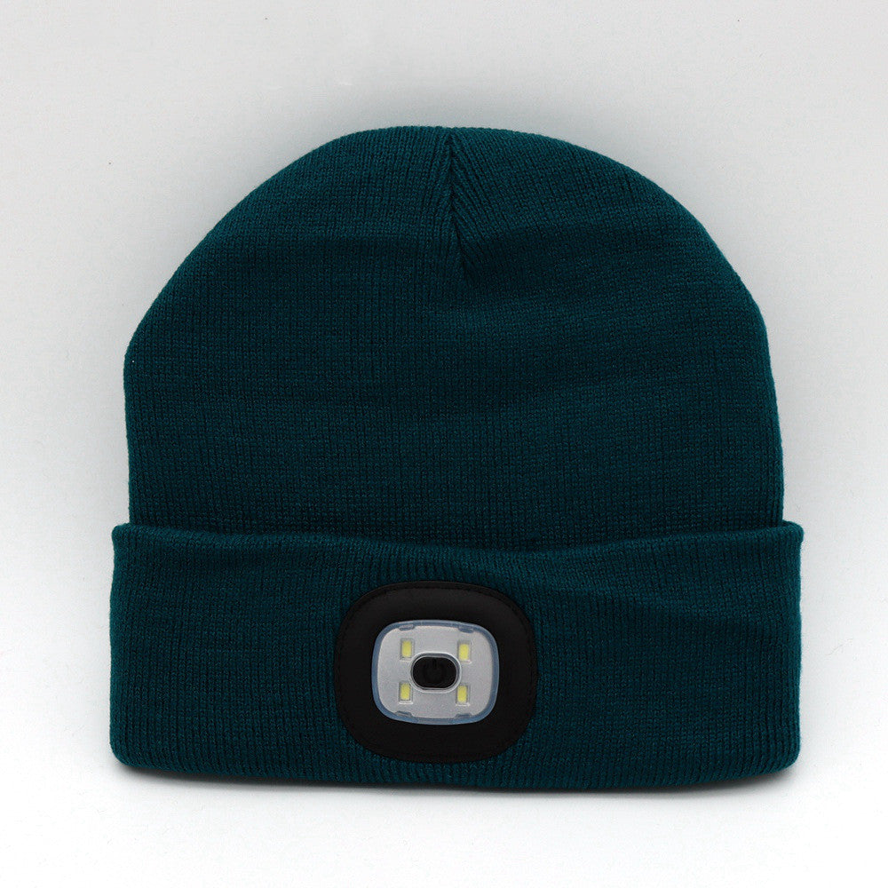 Knit Winter Warm Hat with Integrated LED Light