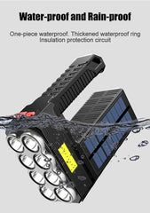 Solar Rechargeable LED Flashlight