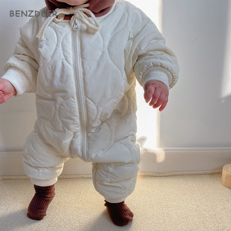 Baby's Padded Quilted Jumpsuit