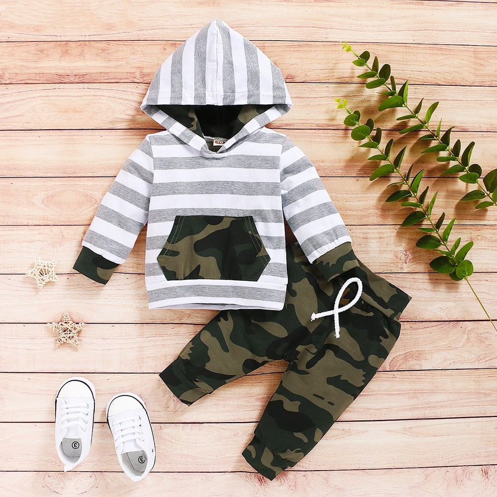 Baby Boy's Hoodie and Pants Outfit