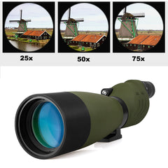 25-75x70 Spotting Scope Powerful HD Telescope