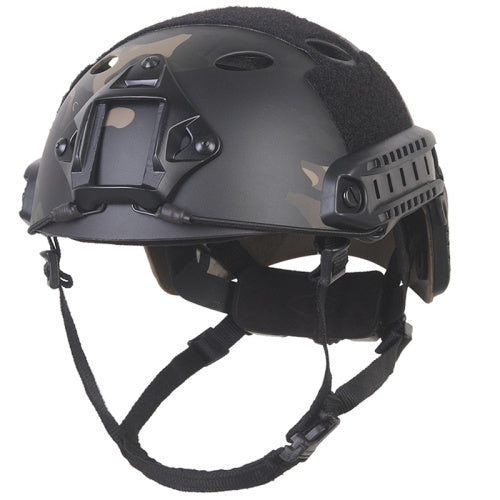Military Airsoft Camo Black Combat Helmet