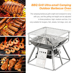 Portable Stainless Steel CampingMoon BBQ Non-stick Grill