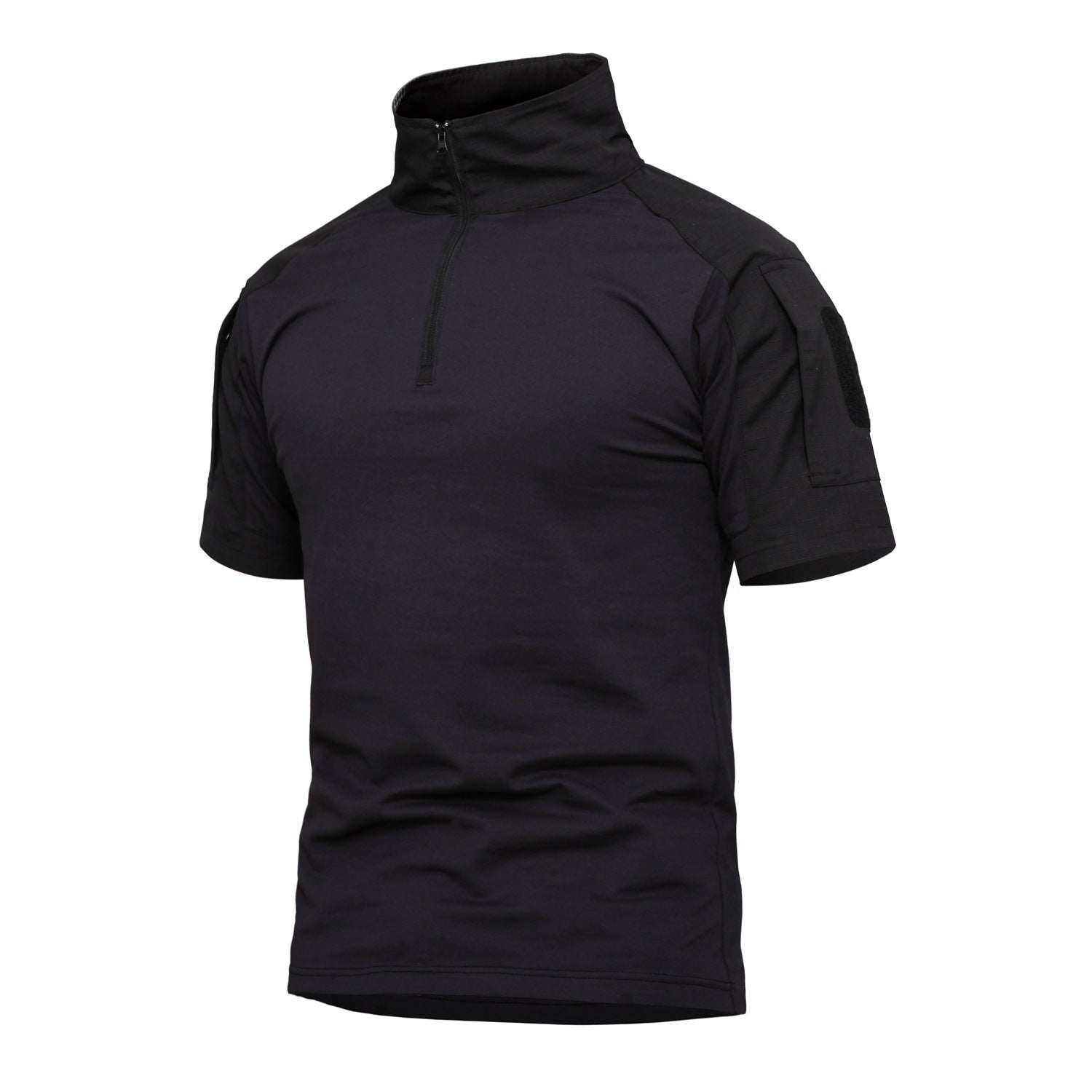 Men's Military Style Half Zip T-Shirt