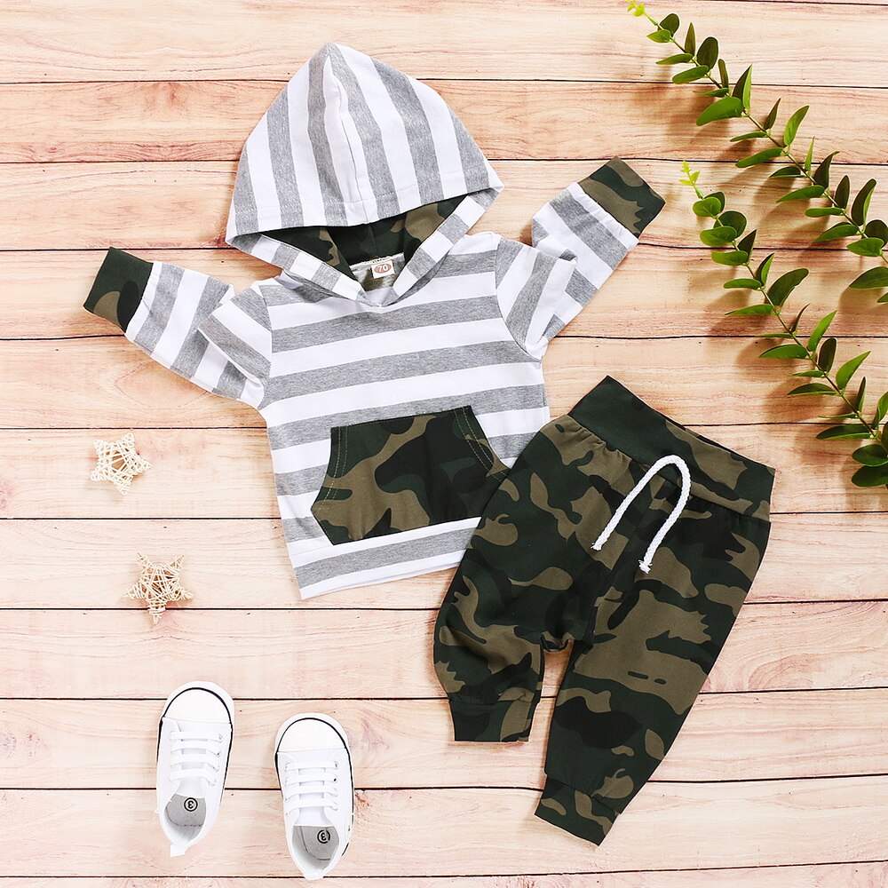 Baby Boy's Hoodie and Pants Outfit