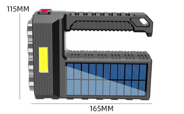 Solar Rechargeable LED Flashlight