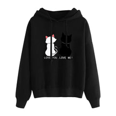 Cute Cats Print Women's Hoodie