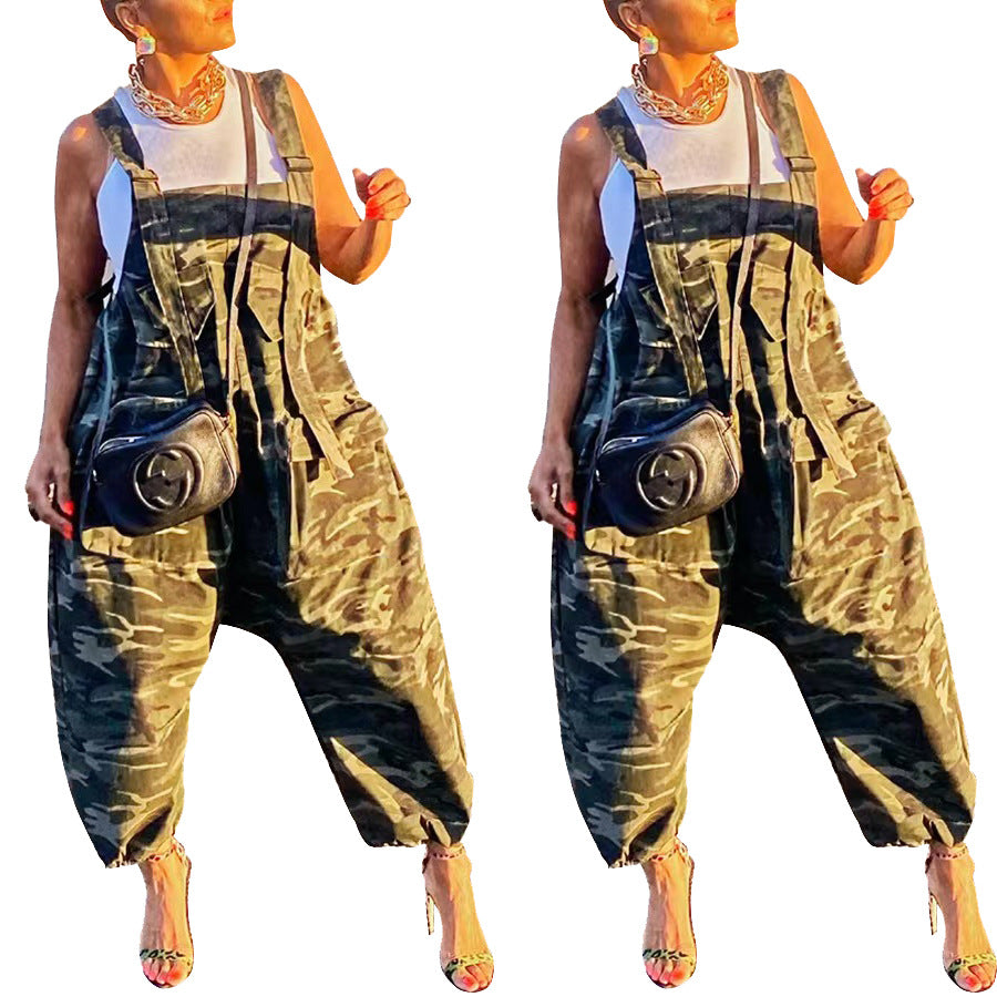 Women's Camouflage Casual Overalls