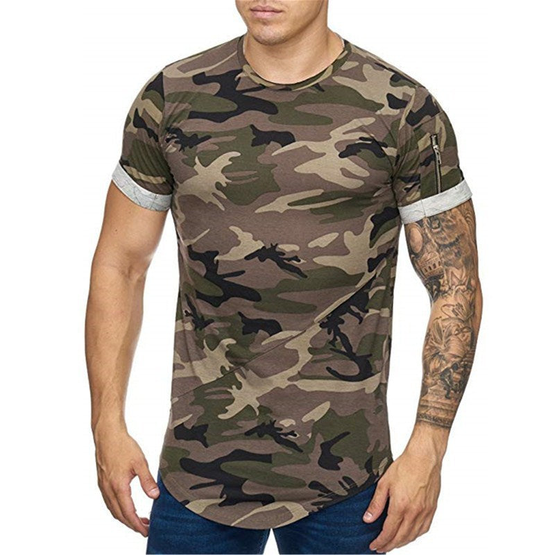 Men's Casual Camo Short Sleeved T-Shirt