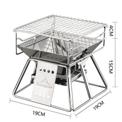 Portable Stainless Steel CampingMoon BBQ Non-stick Grill