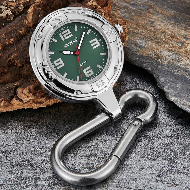 Men's Fashion Simple Carabiner Pocket Watch