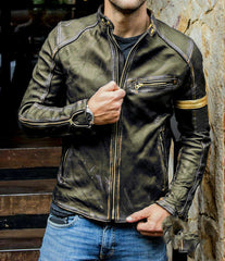 Men's Leather Motorcycle Jacket