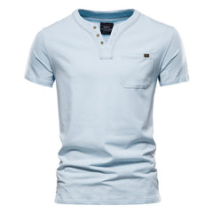 Men's Button Up T-Shirt