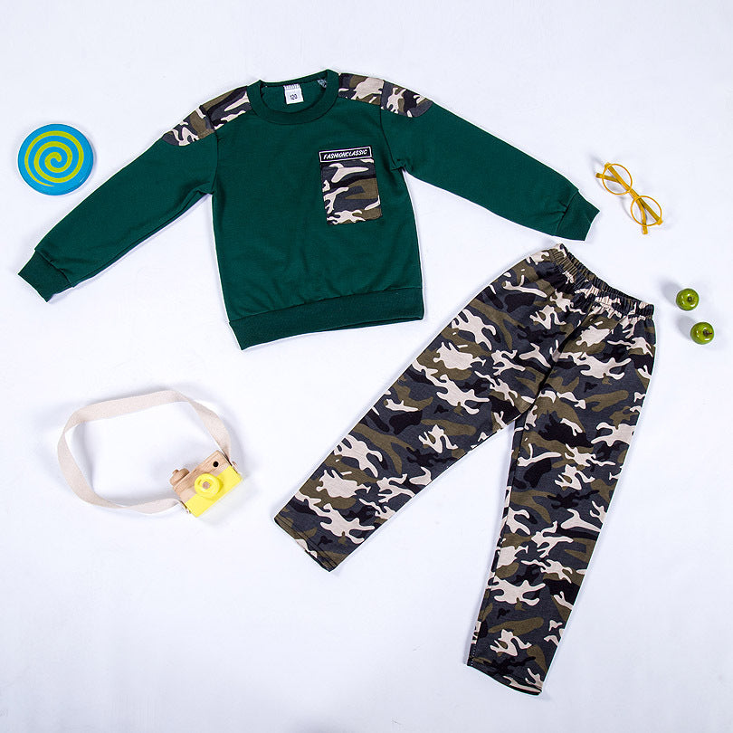 Children's Camouflage Two-Piece Outfit