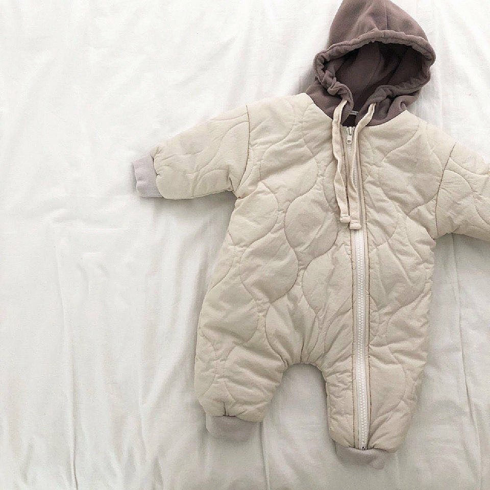 Baby's Padded Quilted Jumpsuit