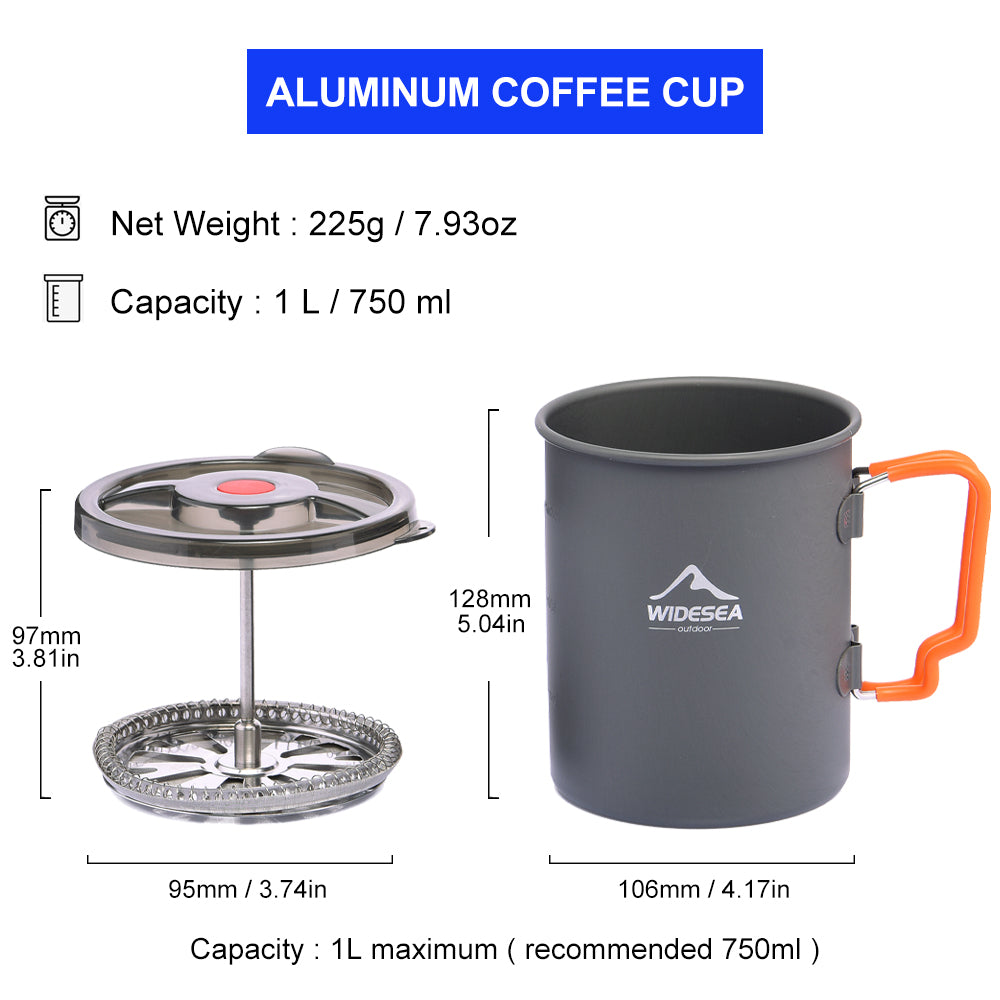 WideSea Portable Outdoor Camping Coffee Pot