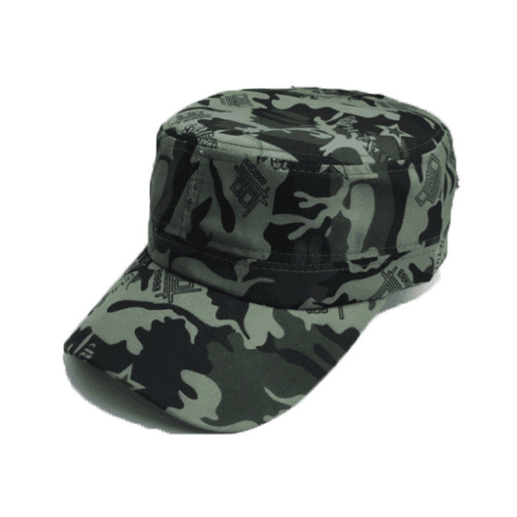 Camouflage Flat Top Military Style Hat